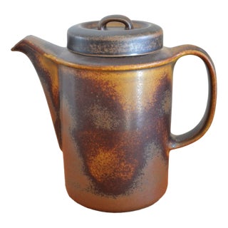 Finnish Ruska Stoneware Coffee Pot by Ulla Procope for Arabia, 1960s For Sale