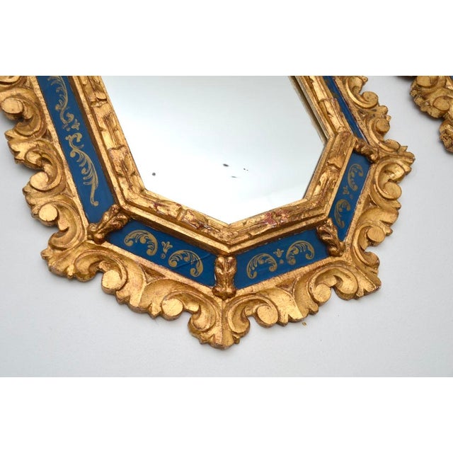 Antique Italian Giltwood Mirrors, 1950s, Set of 2 For Sale - Image 6 of 11