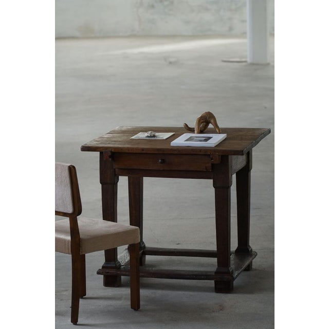 Danish Baroque Primitive Side Table in Pine, Early 19th Century For Sale - Image 16 of 18