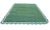Handmade Cotton Reversible Scalloped Edge Rug Forest Green With Cream and Teal Blue Border - 10'x16' For Sale - Image 9 of 10