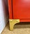 Ballard Designs Red Campaign Style Three Drawer Chest With Brass Hardware. For Sale - Image 4 of 8
