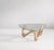 1980s Handcrafted Italian Coffee Table in Organically Shaped, Stone-Patinated Wood with Polished Glass Top For Sale - Image 5 of 5