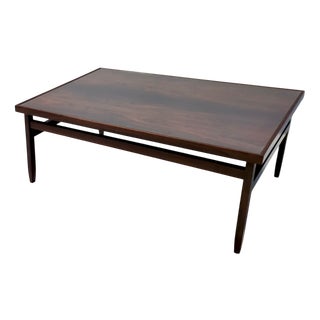 Rectangular Ebonized Walnut and Glass Coffee Table, Italy, 1960s For Sale