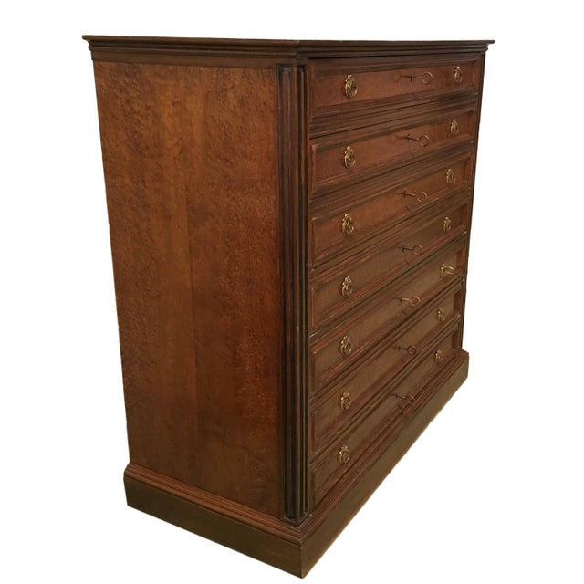 20th Century Directoire-Style Chest of Seven Drawers With Bronze Pulls, France For Sale - Image 4 of 11