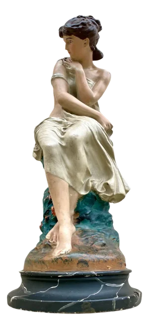 20th Century Statue Decorative Woman Sculpture, 1950s