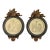 Mid 20th Century Pair of Neoclassical Figural Relief Wall Sculptures in Antiqued Gilt and Black Frames For Sale