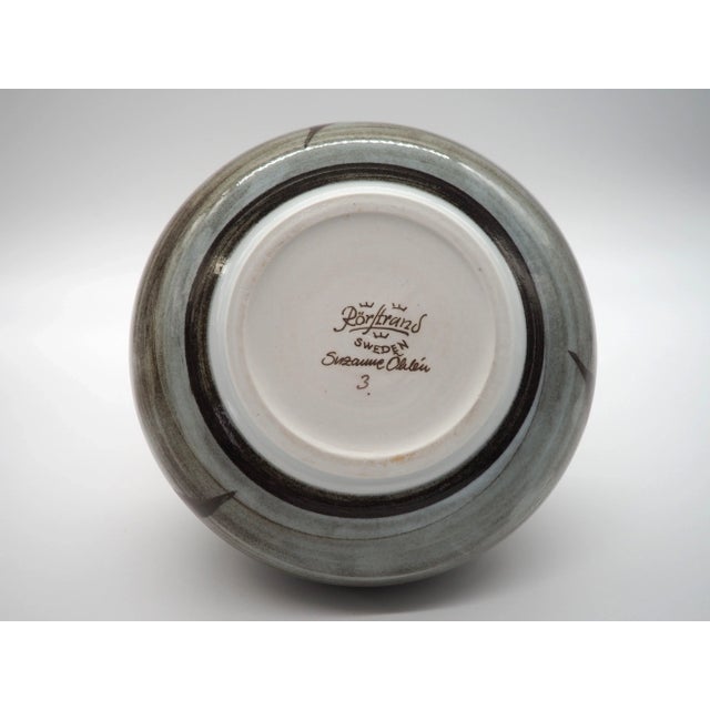 Vintage Swedish Nordic Handmade Porcelaine Vase by Suzanne Öhlèn for Rörstrand, Sweden, 1980s For Sale - Image 6 of 9