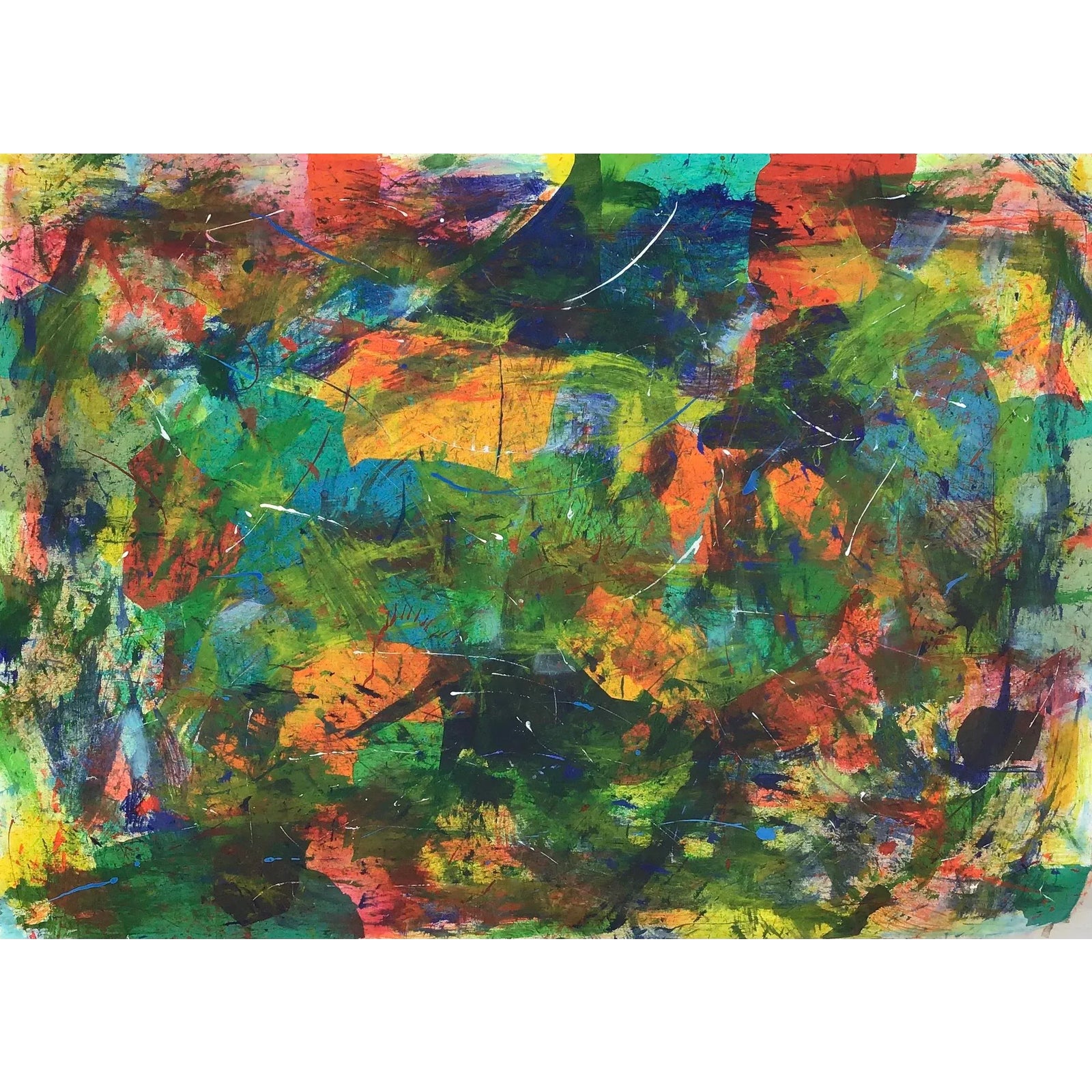 “Light My Fire” Contemporary Abstract Expressionism Mixed Media ...