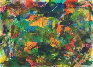 “Light My Fire” Contemporary Abstract Expressionism Mixed Media Painting by Stephen Stilgenbauer