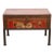 Vintage Painted Chest on Iron Stand End Table For Sale
