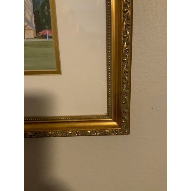 Gordon Wheeler Signed Framed Lithograph Print, Summerall Chapel at the Citadel Charleston, Sc For Sale - Image 6 of 9