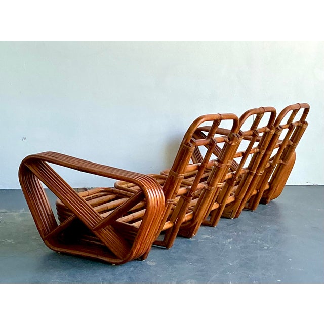 Vintage MCM Paul Frankl 6 Strand Rattan Sofa For Sale - Image 13 of 18