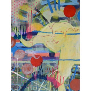 Christine Bush Roman Painting - Elephant II For Sale