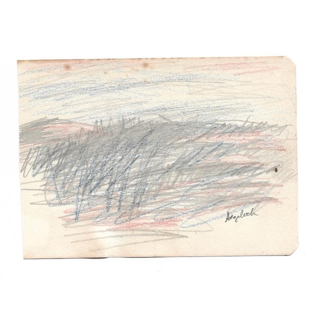 Drawing on paper by Robert Henry Angeloch (1922-2011). Signed lower right. This is probably Long Island where he lived....
