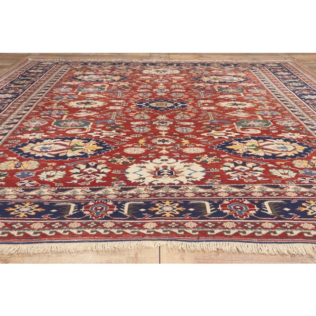 Red Late 20th Century Vintage Turkish Oushak Rug, 08'03 X 09'07 For Sale - Image 8 of 10