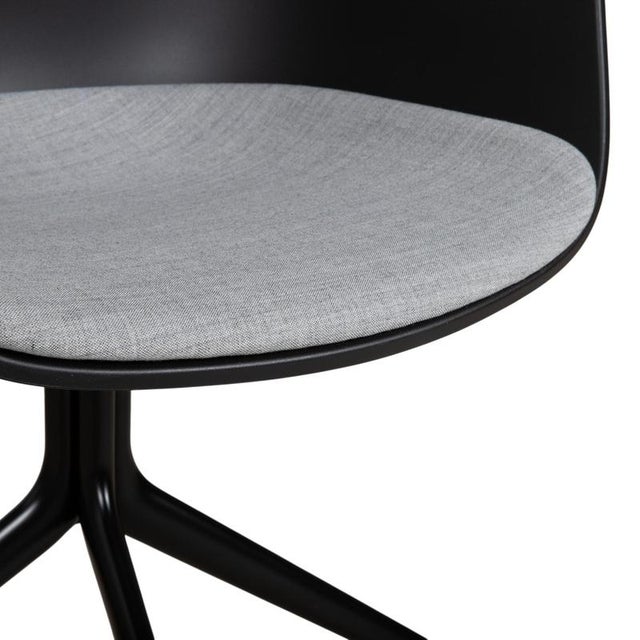 AAC20 Chairs in Grey and Black Plastic from Hay, Set of 12 For Sale - Image 9 of 18
