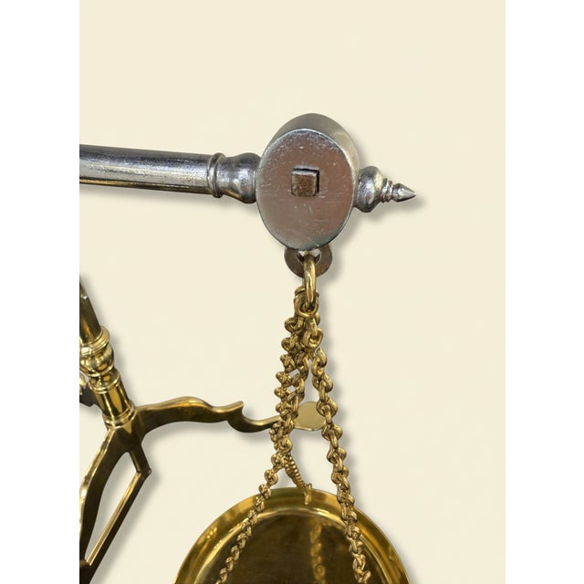 Antique English Doyle & Son Brass Merchant Balance Scale With Avery Weights For Sale - Image 11 of 16