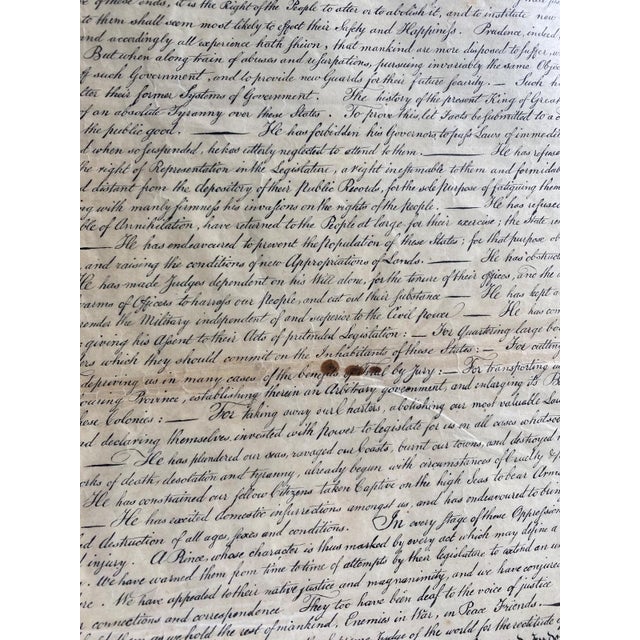 Declaration of Independence 1895 Sherwood Lithograph Rare Bicentennial Framed For Sale - Image 9 of 12