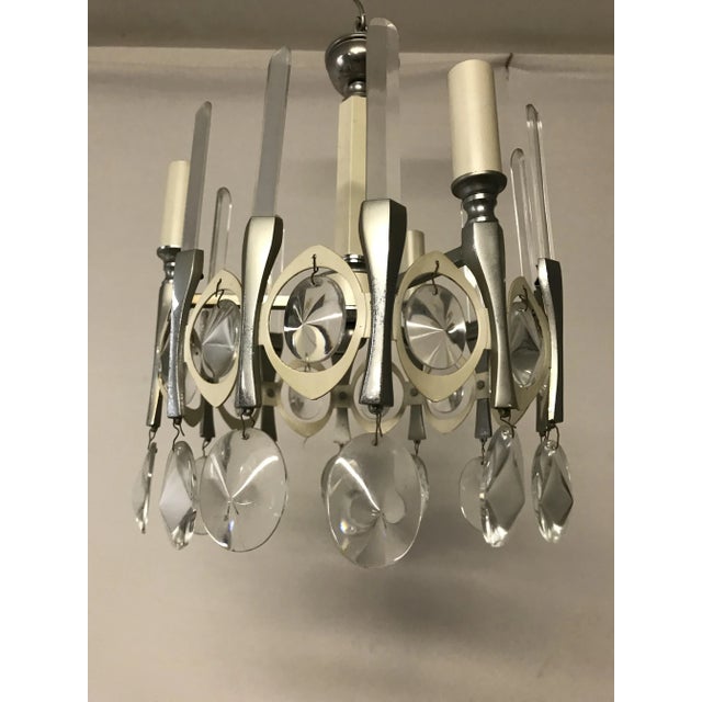 Mid-Century Modern Mid-Century Italian Chandelier by Gaetano Sciolari For Sale - Image 3 of 10