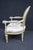 Hancock & Moore Louis XVI Style Crewel Work & Cane Armchair For Sale - Image 9 of 10