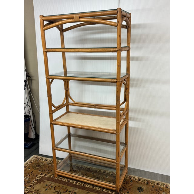 Organic Modern Bamboo Etagere For Sale - Image 12 of 13
