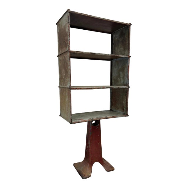 Industrial Standing Bookshelf/ Display Stand For Sale