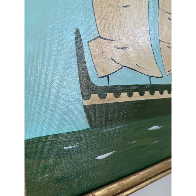 Contemporary Impressionist Style Seascape Painting on Canvas, Framed For Sale - Image 4 of 4