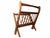 Wood 1970s Danish Modern Folding Teak Magazine Rack For Sale - Image 7 of 13