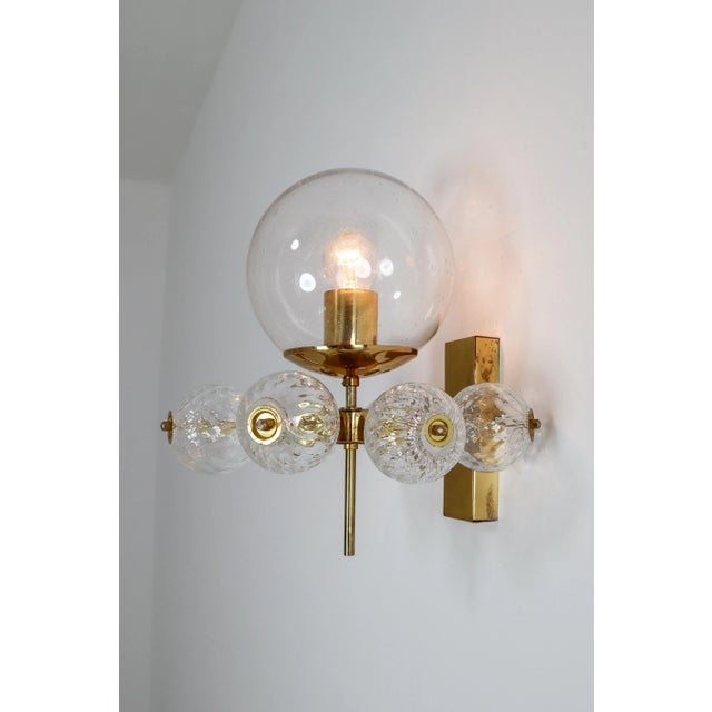 Large Hotel Wall Chandeliers with Brass Fixture, 1970s, Set of 20 For Sale - Image 4 of 10