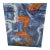 Blue and Orange Abstract Canvas Painting For Sale