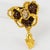 Contemporary Christian Lacroix Gilded and Jeweled Brutalist Heart Brooch For Sale - Image 3 of 10