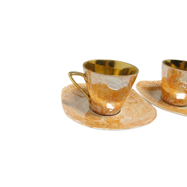 Art Deco Coffee Cups from Ćmielów, Poland, 1960s, Set of 4 For Sale - Image 4 of 9