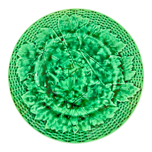 Minton Majolica Green Leaf Plate