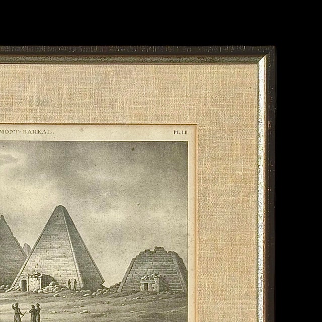19th Century Mont-Barkal Etching From Voyage À Méroé by Frédéric Cailliaud, Framed For Sale In San Diego - Image 6 of 9