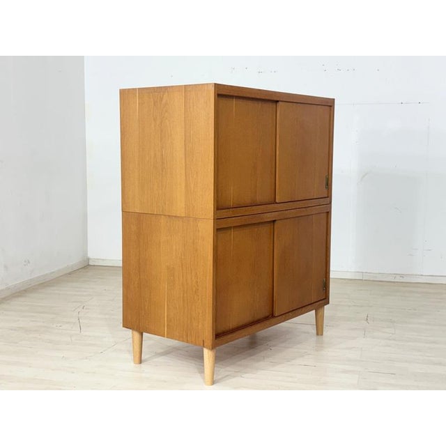 Mid-Century Modern Highboard in Oak, 1960s For Sale - Image 9 of 13