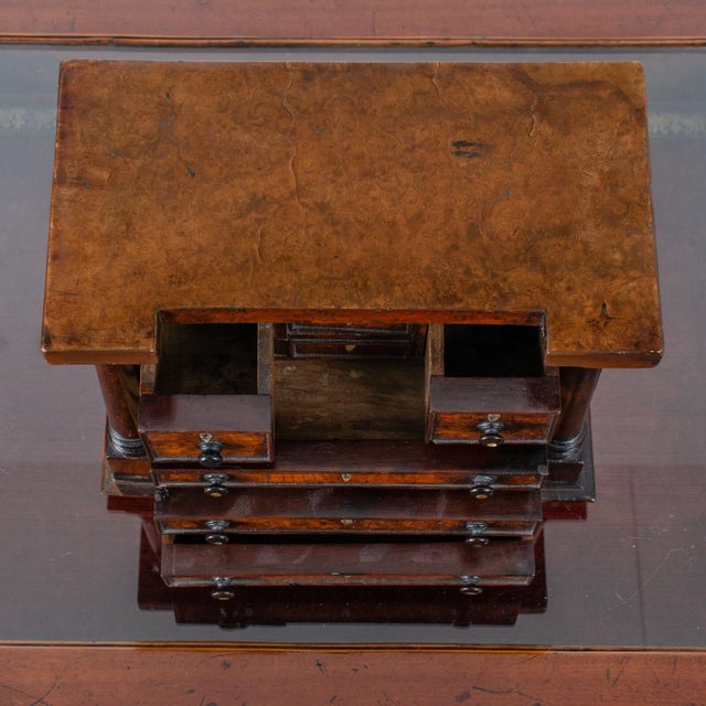 Brown Scottish Miniature Burl Wood Chest of Drawers For Sale - Image 8 of 11