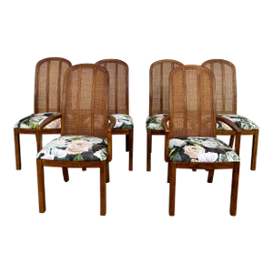1960s Set of 6 Reupholstered Drexel Passage Dining Chairs