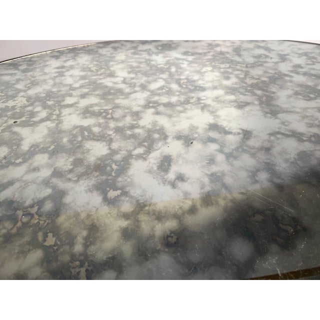 Gray Vintage Revolving Mirrored Coffee Table Attributed to Paul Laszlo For Sale - Image 8 of 9