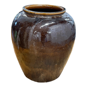 1960s Gigantic Chinese Yixing Glazed Pottery Wine Jar Marked