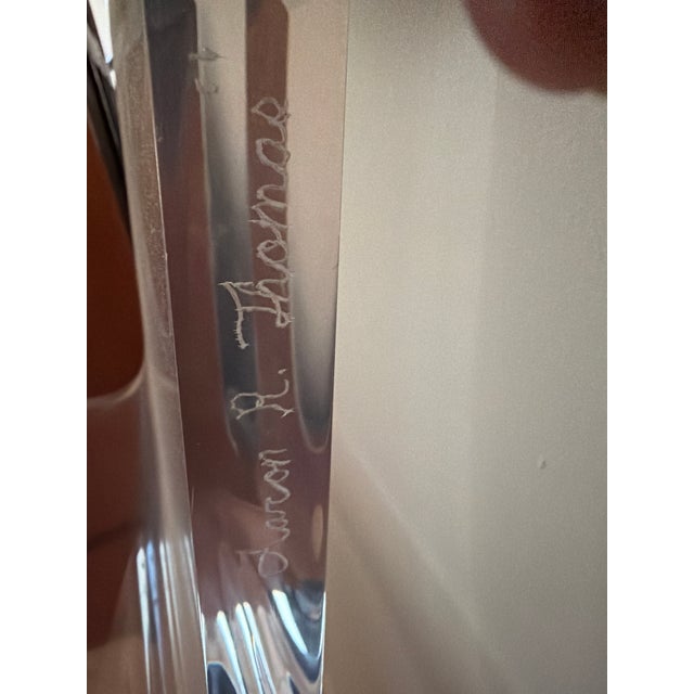 Jason R. Thomas Lucite “Z-Form” Chair — Signed A sculptural, hand-formed acrylic (Lucite) Z-shaped chair by contemporary...