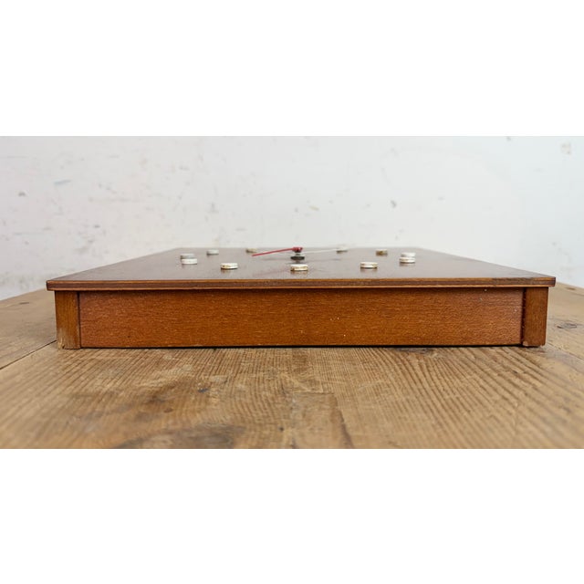 Vintage Brown Wooden Wall Clock from Seiko, 1980s For Sale - Image 9 of 16