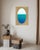Contemporary Rebecca Koury "Tapestry of Tropical Waters" Blue Teal Gold Contemporary Abstract Painting, Acrylic and Mixed Media on Canvas, Carmel California Art For Sale - Image 3 of 3