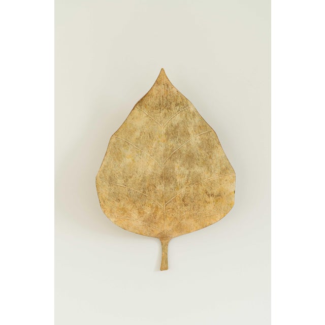 Mid-Century Modern Vintage French Hand-Painted Gold Leaf Tôle Wall Sconces, 1970s, Set of 2 For Sale - Image 3 of 16