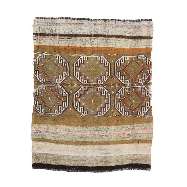Textile Vintage Small Kilim Rug For Sale - Image 7 of 7