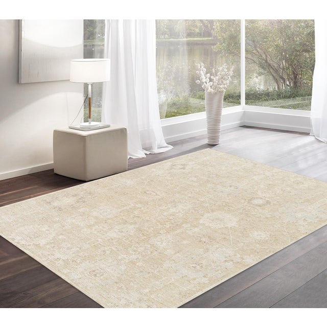 2020s Pasargad Home Oushak Tan Wool Area Rug- 9'10'' X 13'10'' For Sale - Image 5 of 5