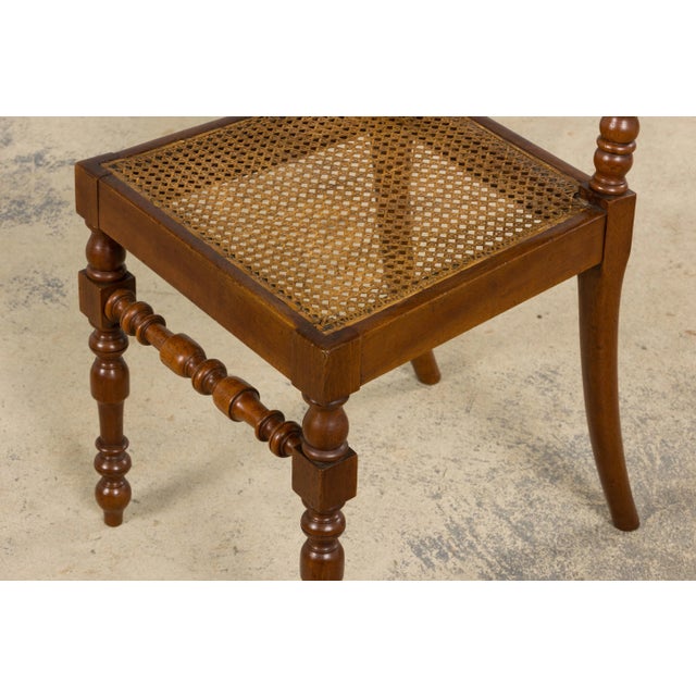 19th Century French Louis XIII Walnut Dining Chairs W/ Cane Seats - Set of 12 For Sale - Image 17 of 18