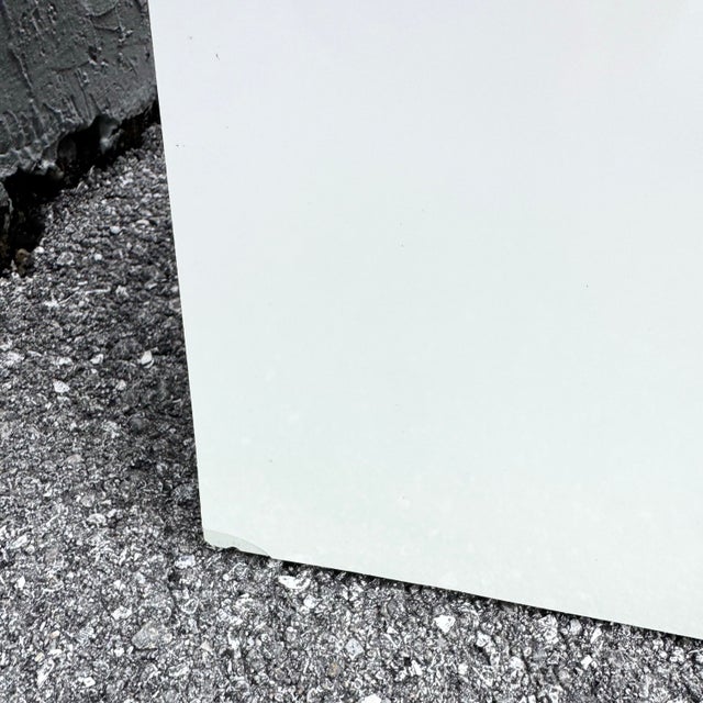 Postmodern White Gloss Laminate Waterfall Highboy Dresser For Sale In West Palm - Image 6 of 11