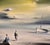 Textile Robert Watson-Human Figures on a Surreal California Beach- Mid-Century Oil Painting For Sale - Image 7 of 11