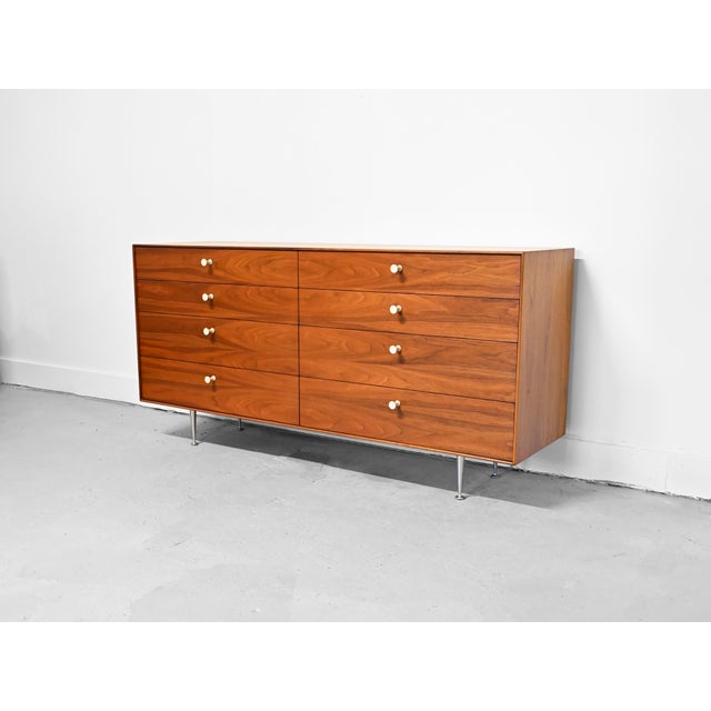 Brown George Nelson Thin Edge 8-Drawer Dresser in Walnut For Sale - Image 8 of 14
