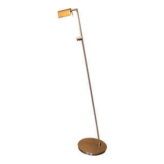 Modern Holtkoetter 6440 Bernie Series Energy-Saver Floor Lamp in Satin Nickel For Sale
